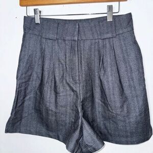 Commense Tailored Double Pocket‎ Blazer Shorts gray High-Waisted M